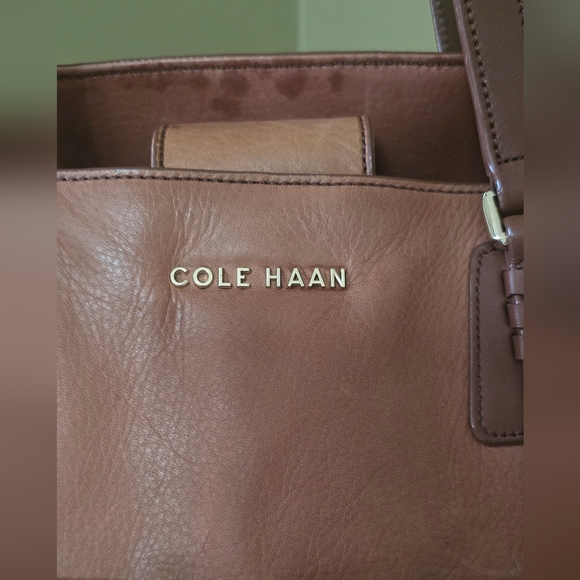 Cole Haan Felicity Hobo Sequoia Brown Tote Bag Leather - Picture 4 of 11